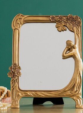 镜子浮雕墙面梳妆镜化妆镜桌面