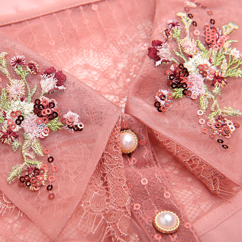 【奥莱】maxrieny秋季提花蕾丝衬衫 maxrienyoutlets店蕾丝衫/雪纺衫