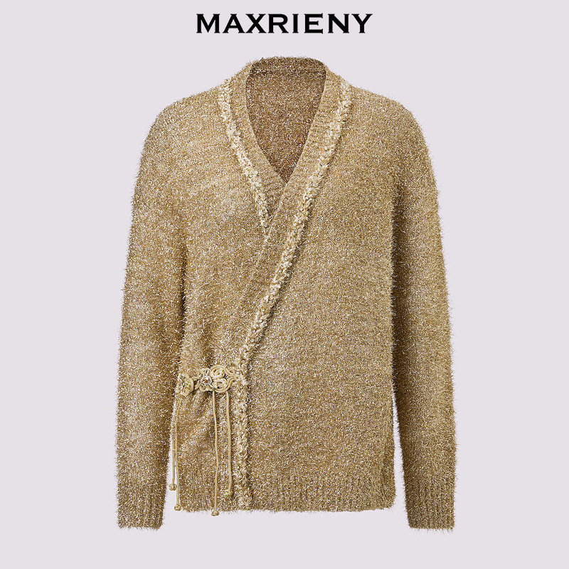 【奥莱】MAXRIENY盘扣装饰系带外套女,淘宝优惠券,粉丝福利购,淘宝优惠卷