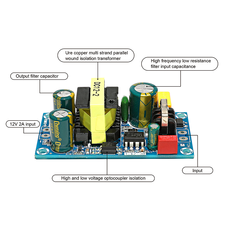 AC转DC 110V220V12V1A/2A/3A/4A/5A/6A/9A降压隔离开关电源模块板