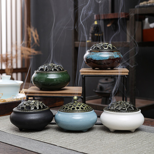 Incense Burner Ceramic Home Indoor Disc Aromatherapy Burner