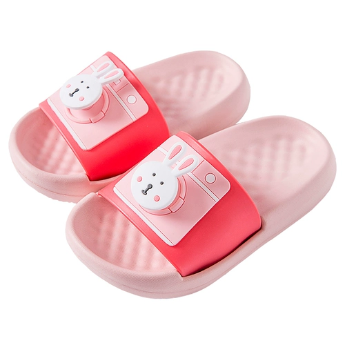 Детские тапочки для мальчиков, нескользящие мультяшные милые слайдеры, мягкая подошва