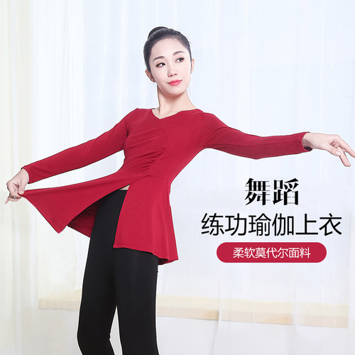 舞蹈练功服套装女新款形体舞成人舞服装练功衣服春夏季现代舞蹈服 - 图2