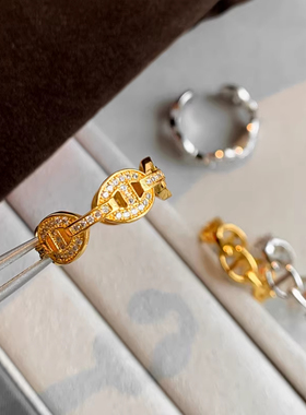 高级感开口食指猪鼻子戒指