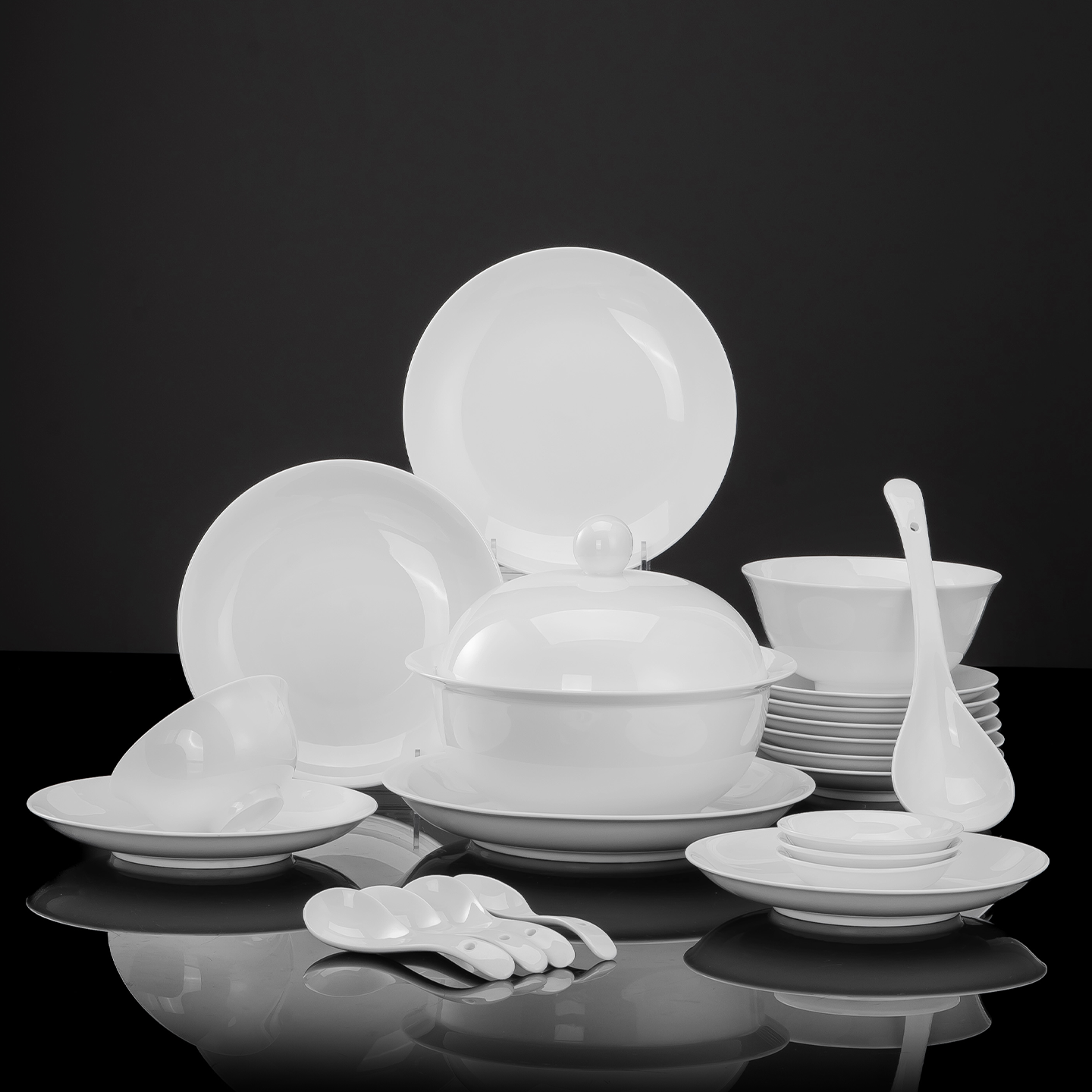 碗碟套装家用景德镇高白瓷2026新款纯白中式碗盘餐具礼盒乔迁送礼,淘宝优惠券,粉丝福利购,淘宝优惠卷