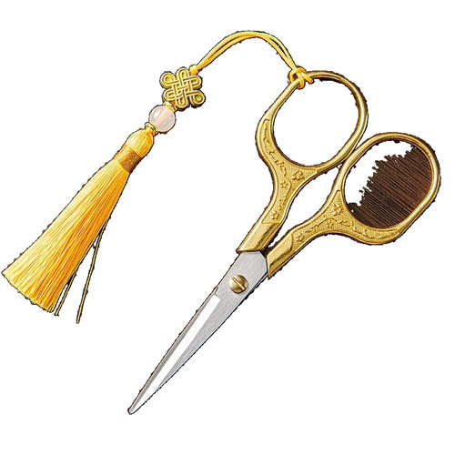 梅花茶叶剪复古茶艺剪刀不锈钢茶剪刀简约小泡泡袋茶道剪子茶配件 - 图3