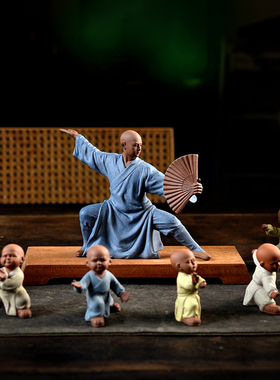 久造太极功夫人物禅意风创意陶瓷