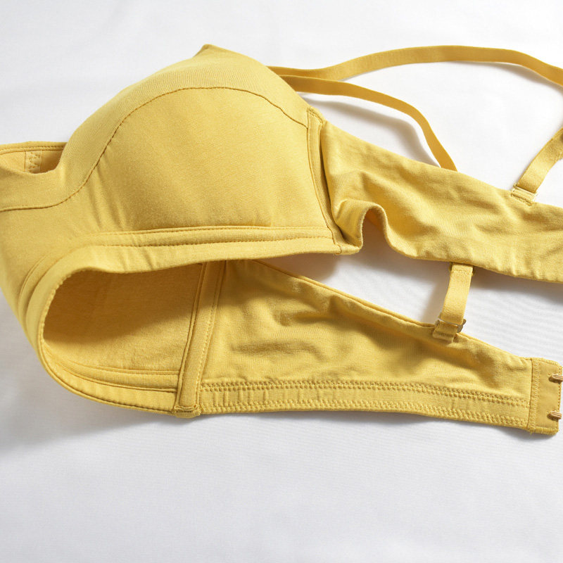 橙之色大胸显小薄款无钢圈超薄杯 橙之色文胸