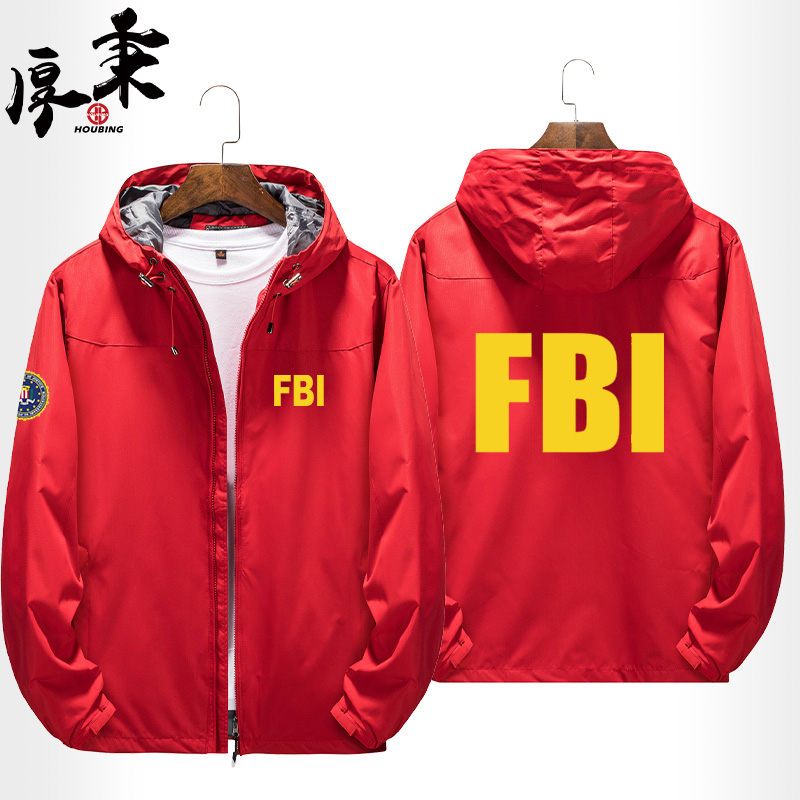 FBI美国联邦调查局特工电影周边开衫夹克男女外套风衣连帽上衣服 - 图1