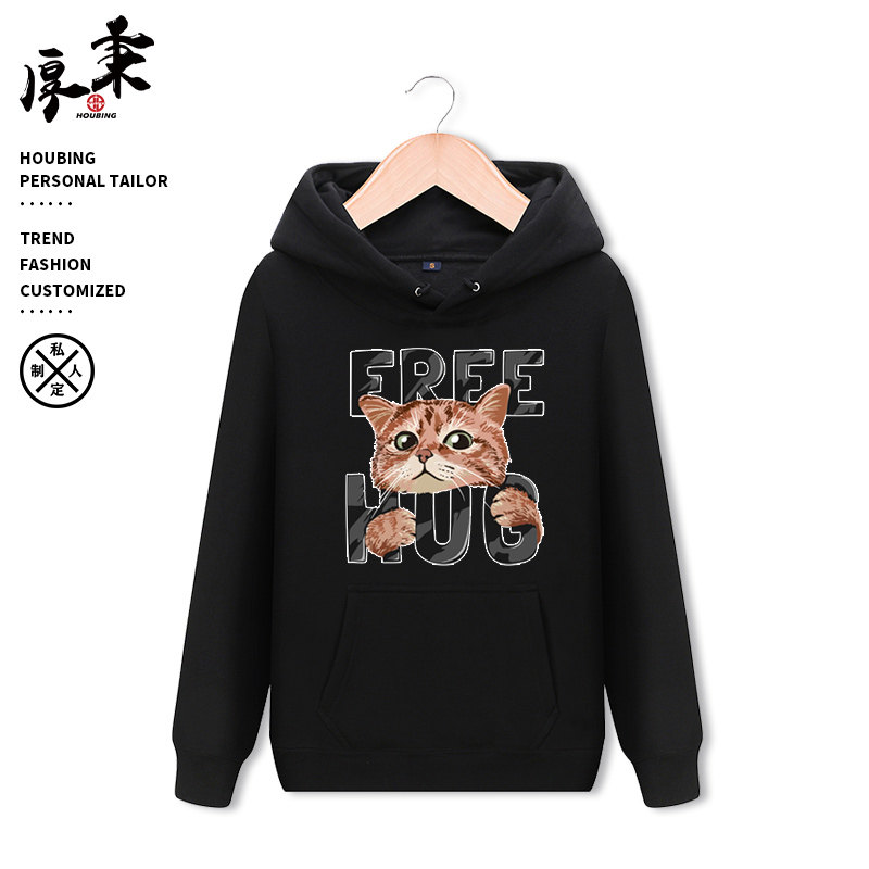 kitty印花加绒套头卫衣kitty print padded pullover jumper