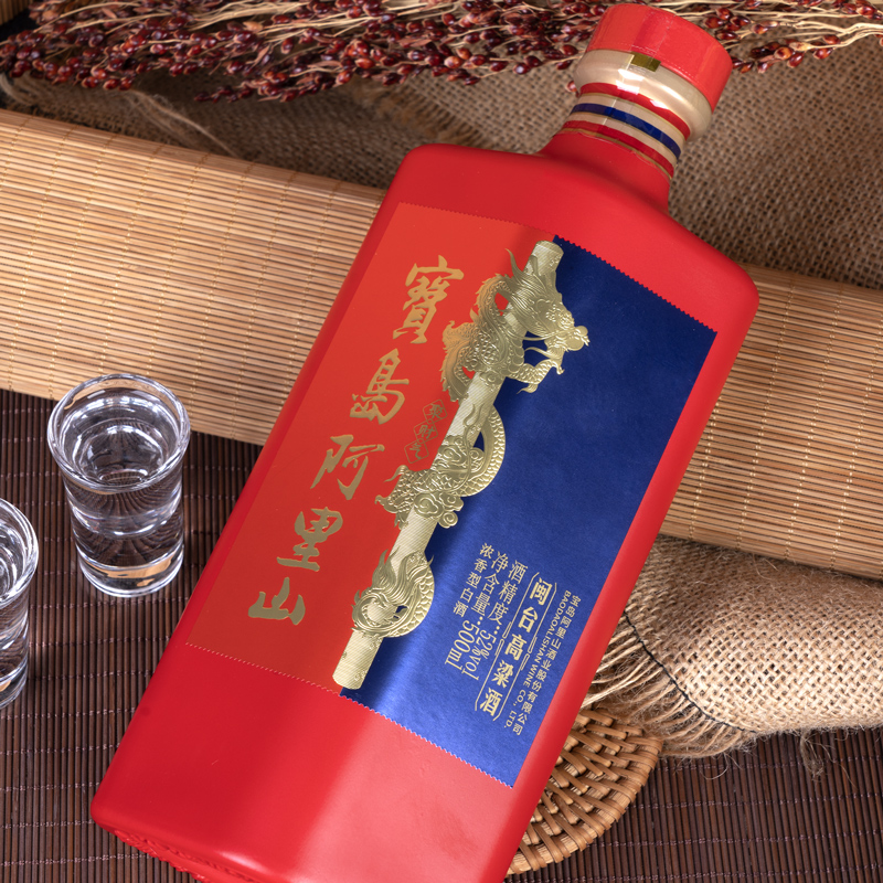 宝岛阿里山闽台高粱酒聚财气52度纯粮食口粮白酒500ML/瓶盒装送礼