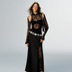 OfAkiva Agatha New Chinese Style Lace Spliced ​​Satin Umbrella Slit Dress