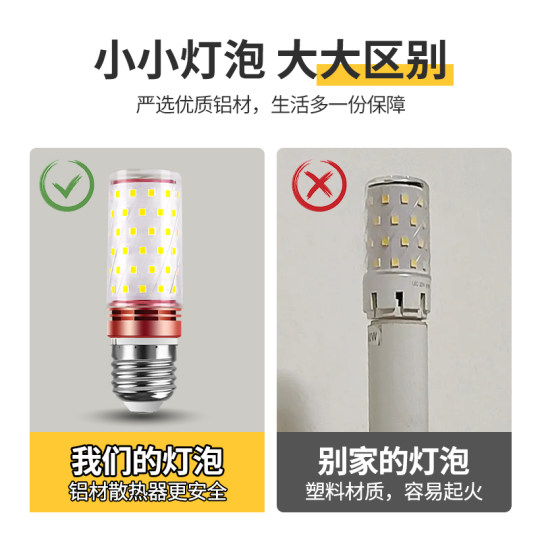led灯泡超亮节能灯家用吊灯灯泡E27螺旋口e14螺口玉米灯护眼灯泡