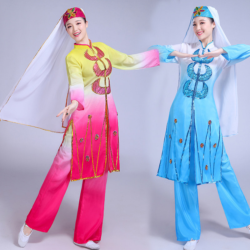 回族舞蹈新款少数民族风表演新疆女 达雅芃民族服装/舞台装