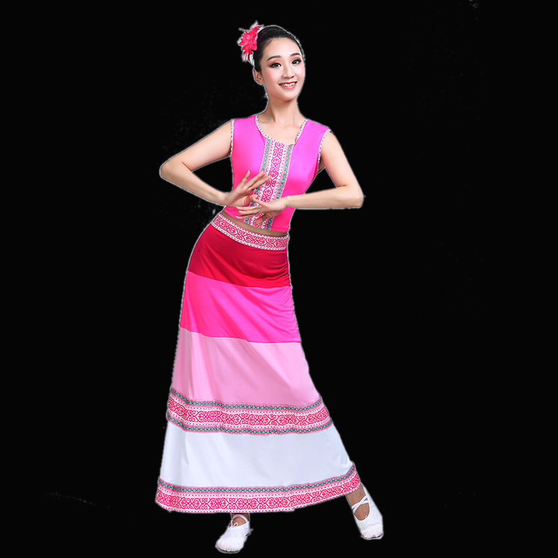 傣族服装女云南民族风跳舞传统筒裙 达雅芃民族服装/舞台装
