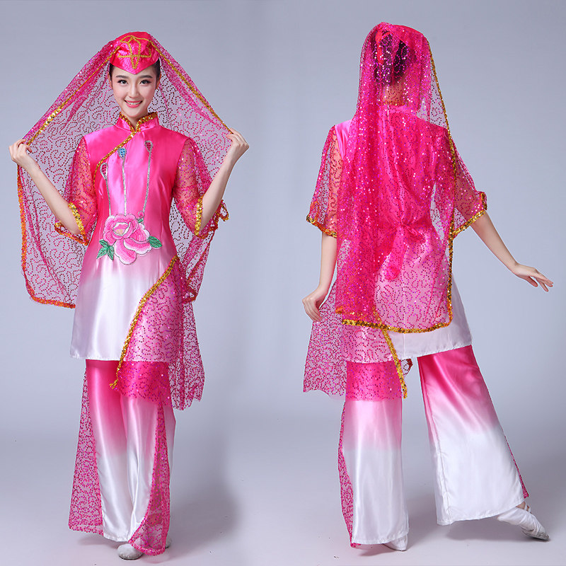 新款回族舞蹈演出服装女成人元旦 达雅芃民族服装/舞台装