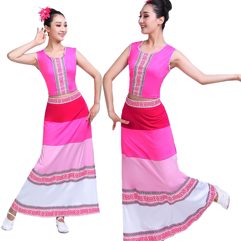 傣族服装女云南民族风跳舞传统筒裙 达雅芃民族服装/舞台装