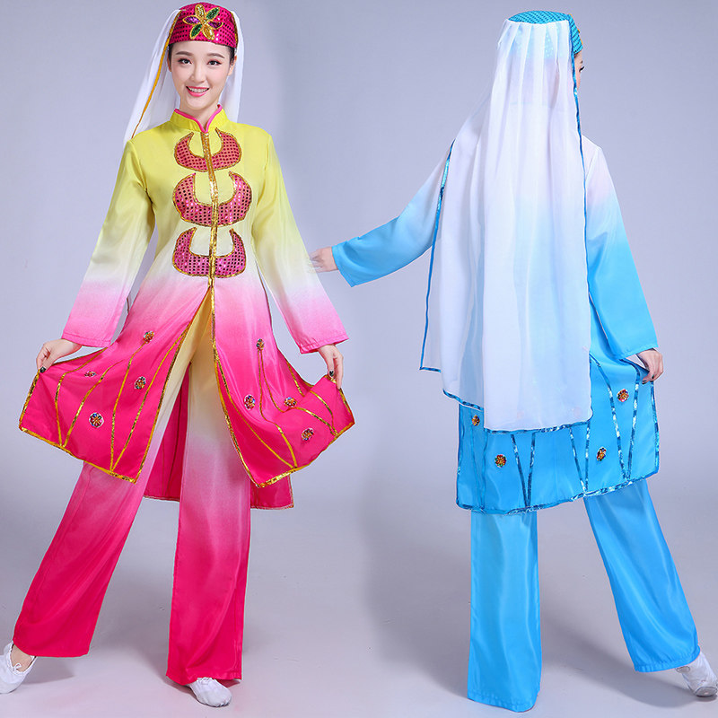 回族舞蹈新款少数民族风表演新疆女 达雅芃民族服装/舞台装