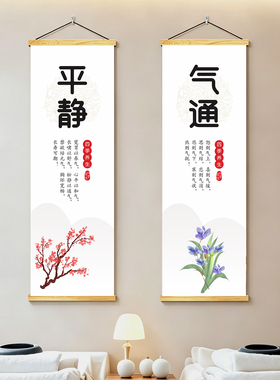 中医养生馆疗愈馆文化墙装饰画