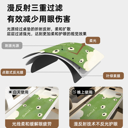 笔记本电脑桌垫超大鼠标垫办公室工位键盘桌面垫轻奢高级感书桌垫 - 图3