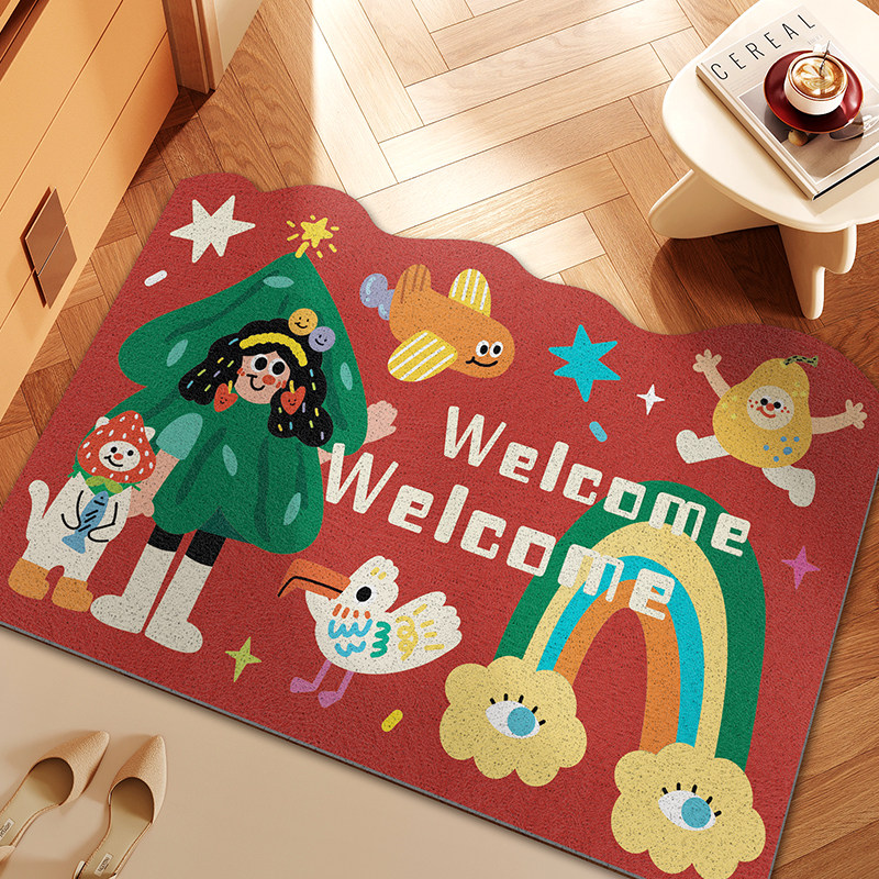 潮玩入户地垫新年喜庆进门蹭土耐磨免打理脚踏垫除尘免洗防滑门垫,淘宝优惠券,粉丝福利购,淘宝优惠卷