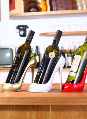 高跟鞋红酒架摆件酒架家居装饰品酒柜饰品葡萄酒架树脂欧式创意