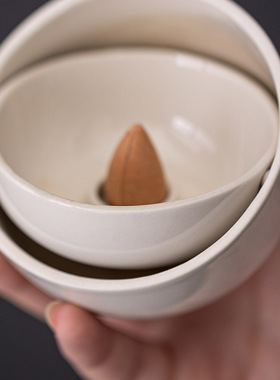 禅意佛手莲花挂式吊炉灯圈摆件家用室内玄关电视柜倒流香香薰香炉