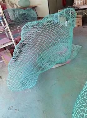 不锈钢镂空云朵摆件创意广场公园售楼部雕塑户外草坪编织装饰品