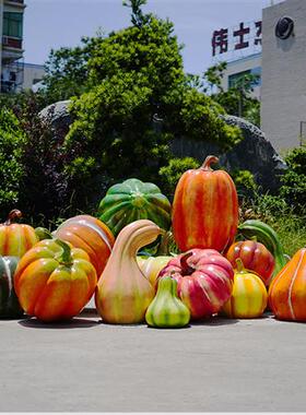 大型玻璃钢仿真蔬菜水果雕塑南瓜榴莲模型农场采摘园装饰辣椒摆件