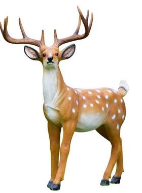 户外仿真梅花鹿摆件玻璃钢动物雕塑小区庭院花园装饰园林景观小品