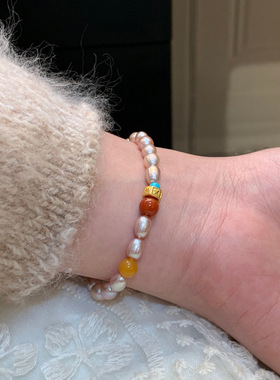 天然淡水珍珠手链女妈妈款年轻人