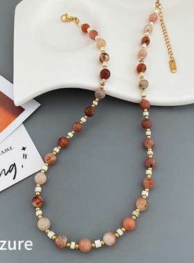 多巴胺项链轻奢高级感串珠手链吊坠ins小众设计轻奢闺蜜手串套装