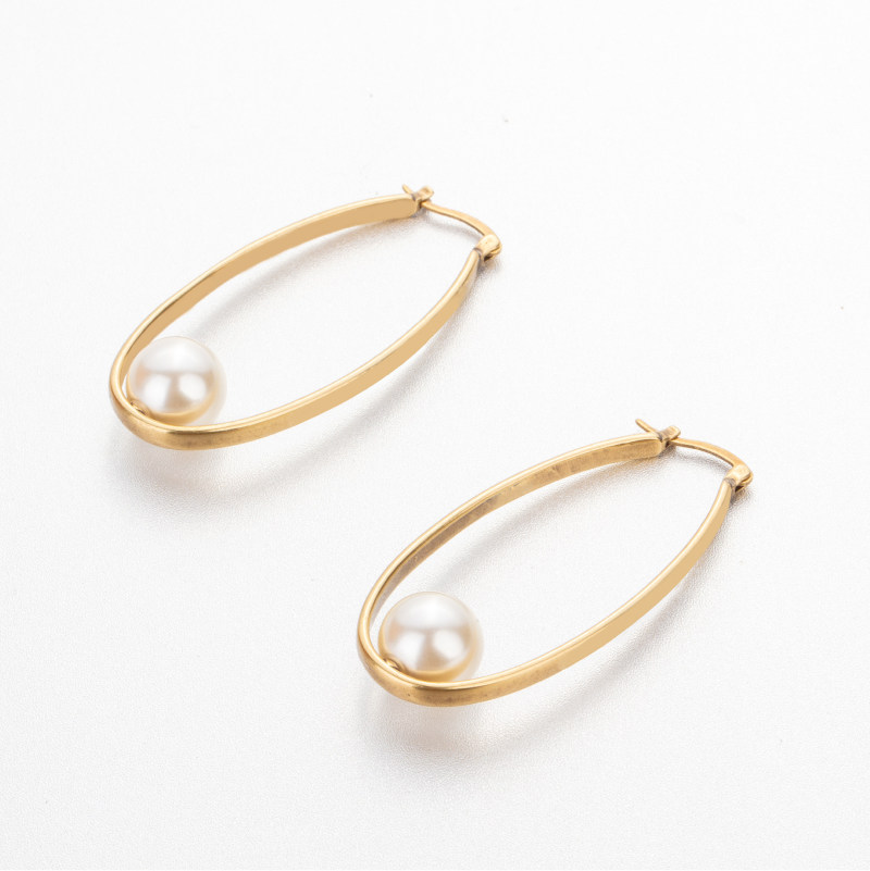 奥米迪奥内镶珍珠气质百搭款大耳环 aomidior耳环