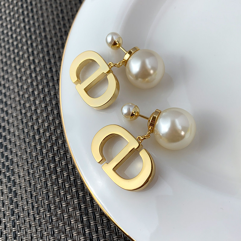 奥米迪奥大cd前后款珍珠网红感耳钉 aomidior耳钉