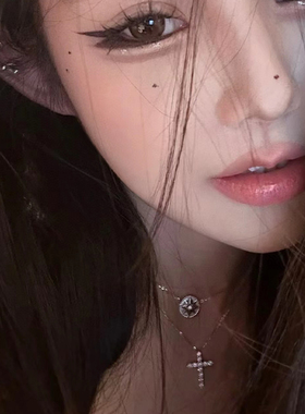 奥米迪奥八芒星罗盘项链白贝母