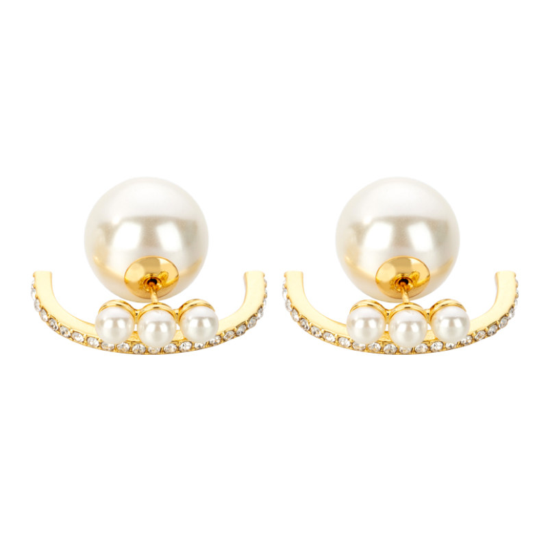 奥米迪奥前后款两戴珍珠气质款耳钉 aomidior耳环