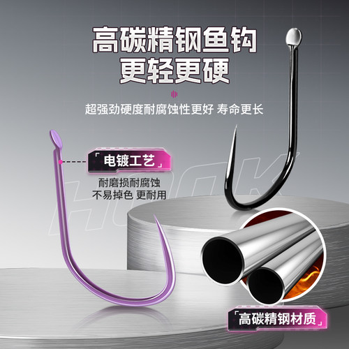 贾东普旗舰店鱼钩狼族鲤散装新关东金袖钓鱼钩进口鱼勾鲫鱼钩渔钩 - 图2