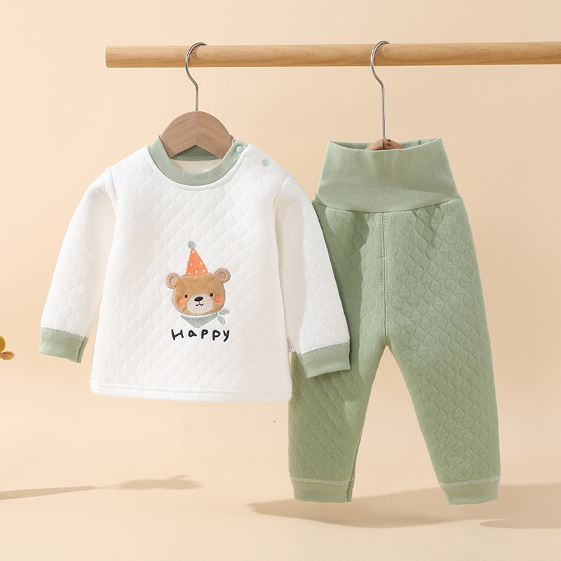 儿童高腰保暖内衣套装加棉三层保暖加厚宝宝秋衣秋裤童装家居服,淘宝优惠券,粉丝福利购,淘宝优惠卷