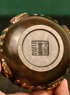 纯铜鎏金金刚经黄铜佛音碗瑜伽冥想禅修打坐满月静心钵铜磬法器