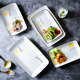 Creative rectangular ceramic western sushi Japanese fish plate