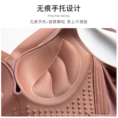 内衣女无钢圈小胸聚拢调整型收副乳上托胸罩裤套装美背无痕文胸 - 图2