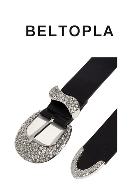 BELTOPLA水钻设计感千禧辣妹腰带