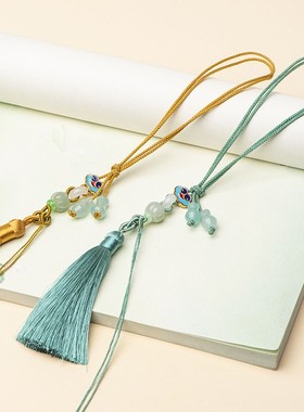 景泰蓝祥云流苏手把件绳挂件绳