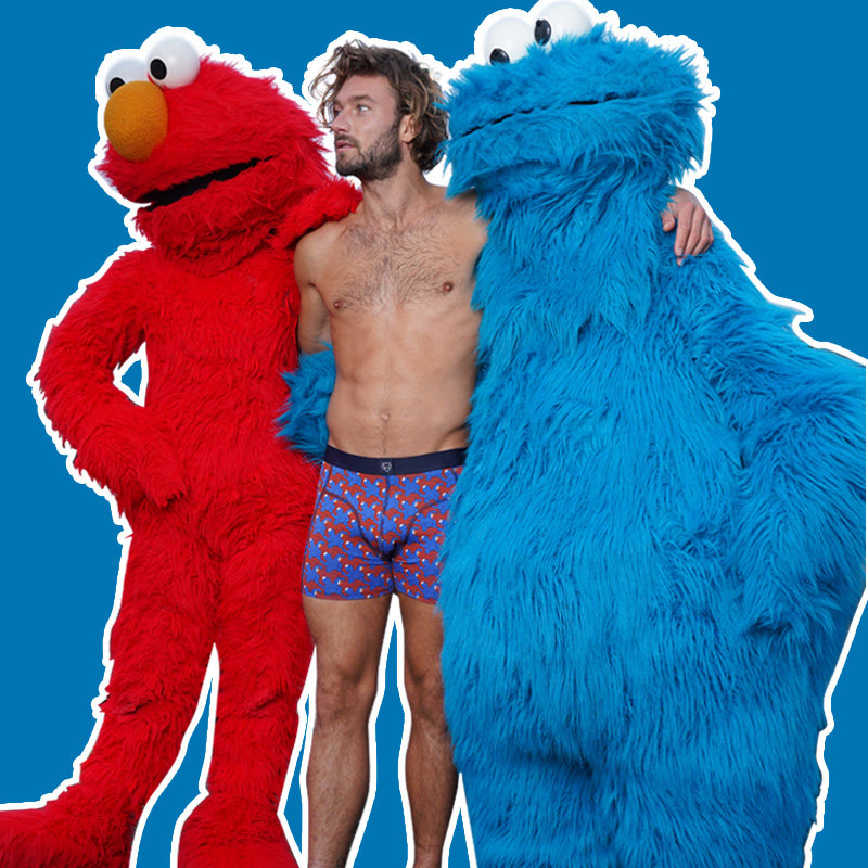 adam荷兰进口芝麻街联名男士袜子 adamunderwear男平角内裤