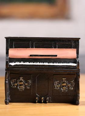 西庸 树脂工艺钢琴摆件复古英伦酒柜装饰品 桌面礼品摄影道具