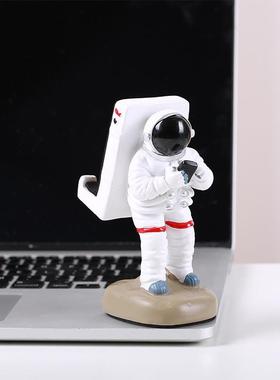 跨境宇航员太空人手机架 树脂创意工艺礼品 苹果支架 亚马逊爆款