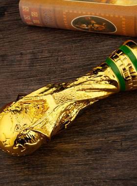 2022世界杯大力神杯奖杯 跨境树脂工艺品足球颁奖摆件 工厂印字