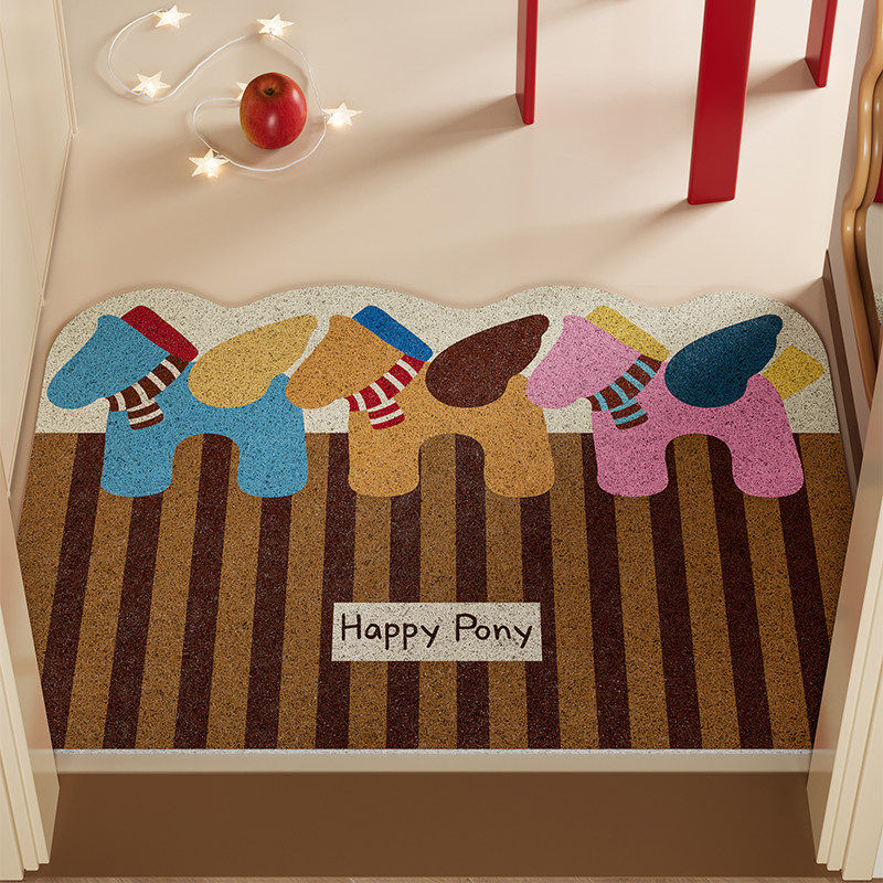 红色马年入户门地垫新年2026新款丝圈可裁剪蹭土家用门口进门脚垫,淘宝优惠券,粉丝福利购,淘宝优惠卷