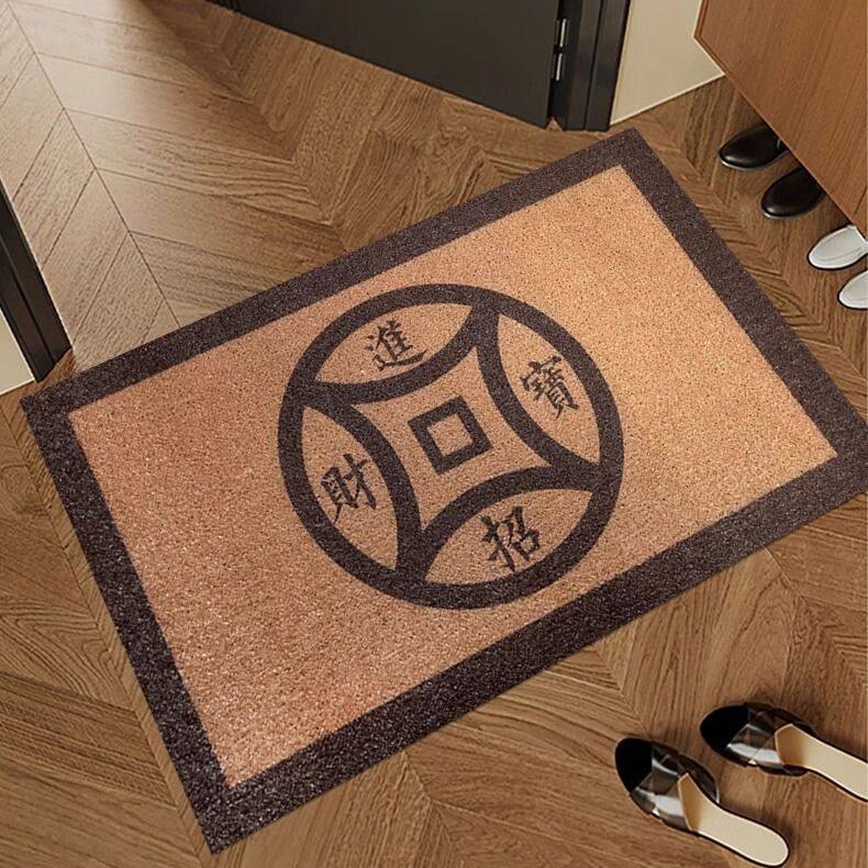 大门门口金黄色丝圈五色地垫绿色入户门垫门口防滑耐脏家用可裁剪,淘宝优惠券,粉丝福利购,淘宝优惠卷