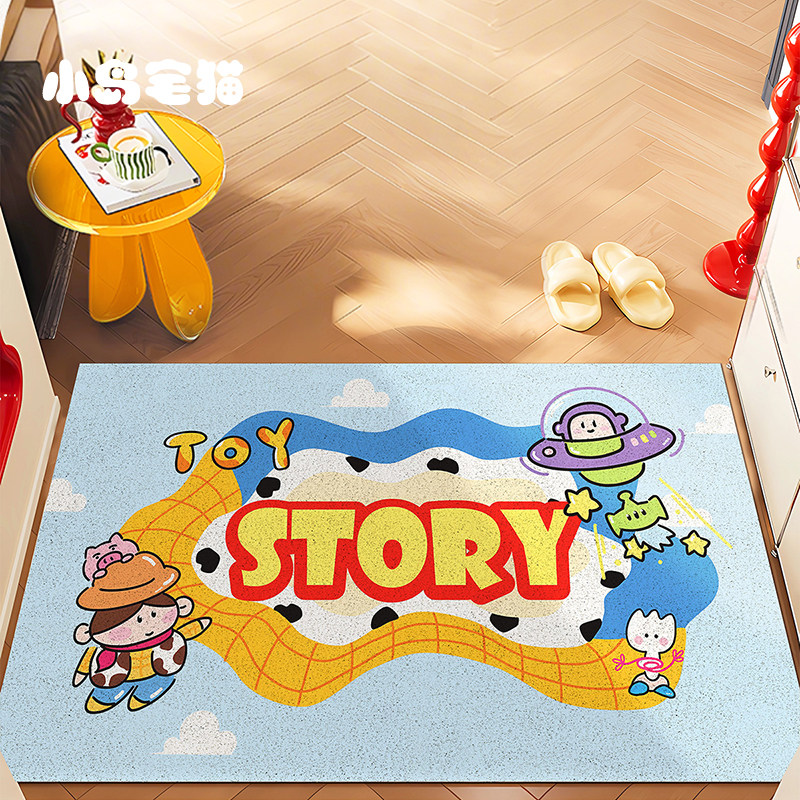 玩具总动员入户地垫家用玄关门垫耐脏丝圈脚垫门口门外防滑脚踩垫,淘宝优惠券,粉丝福利购,淘宝优惠卷